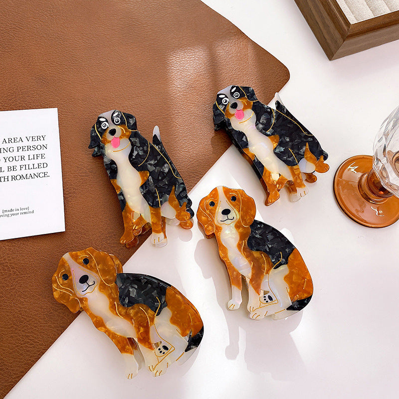 Acetic Acid Animal Dog Cartoon Hair Claw Clip Large Accessories