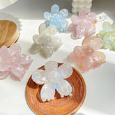 Acetic acid flower clip magic mermaid hair claw temperament sweet large shark clip hair accessories