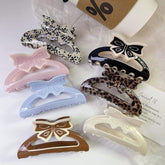 Korean cream bow claw Butterfly Acetate hairpin Premium Spice Girl Shark clip hair accessories