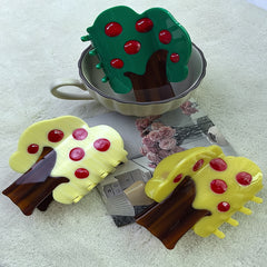 New Apple tree claw clip interesting personality acetic acid apple hairpin shark clip hair accessories