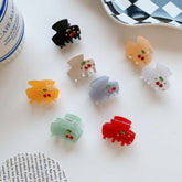 Korean girl small claw acetic acid cute wind cherry bangs clip broken hair clip shark clip hair accessories wholesale
