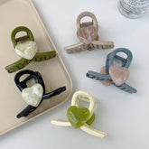 Summer 2023 new love hairpin female cross heart clip feeling temperament shark clip