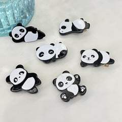 New acetate hair clip Panda cute hair clip Cartoon side clip cute panda hair clip