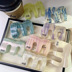 New Korean wave claw clip high letter acetic acid clip simple temperament hairpin shark clip hair accessories