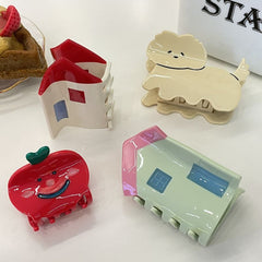 New acetic acid hair clip cute puppy hair clip red house claw tomato cute hair clip candy accessories