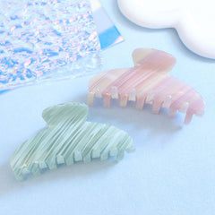 Summer new acetic acid light color series large claw clip simple fresh sweet temperament shark clip hair accessories