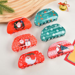 Christmas hair clip Small Semicircle Acrylic hair clip 2023 new style accessories