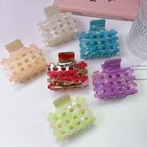 New hollow square clip simple high acetic acid clip French shark clip hair claw women hair accessories