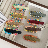 Rainbow Cute little shovel hair clip surfboard duck beak clip woolen yarn hair barrette