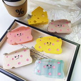Fun personality cheese claw clip cute emoticon acetate hairpin Sweet girl hairpin Shark clip hair accessories