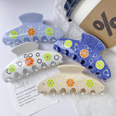 Korean lemon slice claw clip Cute sweet color acetic acid hair clip fruit hairpin shark clip women hair accessories