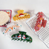 New Christmas hairpin Cartoon gingerbread Man clip coiffure Shark clip Accessories