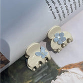 Korean cute fashionable acetic acid small clip delicate fairy butterfly flowers inlaid rhinestone mini clip head accessories