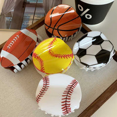 Simulation basketball football acrylic claw large back head hair claw fashion shark clip accessories
