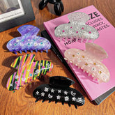 Star Moon hair claw clip rhinestone shark clip light luxury texture Valentine's Day hairpin Accessories