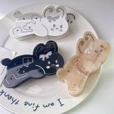 Cartoon rabbit clip personality cute rhinestone acetic acid clip Korean rabbit shark clip girls hair accessories