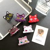 Imitation acetic acid creative cute cat clip acrylic medium shark clip sweet hair claw clip
