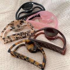 National acetate clip ins Wind Gold Standard temperament hair claw powder chocolate large claw clip round hair shark clip