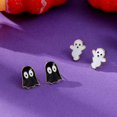 Fashion accessories Halloween Grimace Drop oil small mini earrings