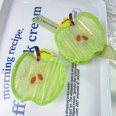 Fun Green Apple claw Cute simple acetic acid hair clip Summer hair clip Fresh shark clip women's hair accessories