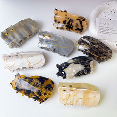 New French large cat hair claw tortoiseshell Siamese Orange cat acetate hairpin Cat shark clip women hair accessories