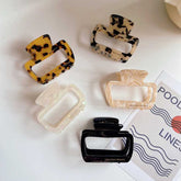 Chic minority acetic acid clip retro temperament hollow leopard hair clip square hair accessories