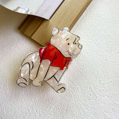 New Cartoon Winnie the Pooh Vinegar claw cute hair clip creative kitten dish shark clip head accessories