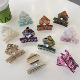 New acetic acid hair clip elegant rhinestone temperament claw clip acetate shark clip hair accessories