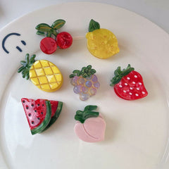Cartoon Fruit Small Claw Clip Strawberry Lemon Cherry Hair Accessory