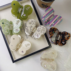 Dopamine advanced sense butterfly claw clip gem acetic acid hair clip temperament girl shark clip hair accessories