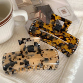 Korean Ins hairpin French style vintage tortoiseshell claw clip large square back head bun hair accessories