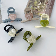 Summer 2023 new love hairpin female cross heart clip feeling temperament shark clip