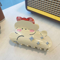 New acetic acid clip Cute bow Dog hair clip Sweet bow Star hair claw elegant simple hair accessories