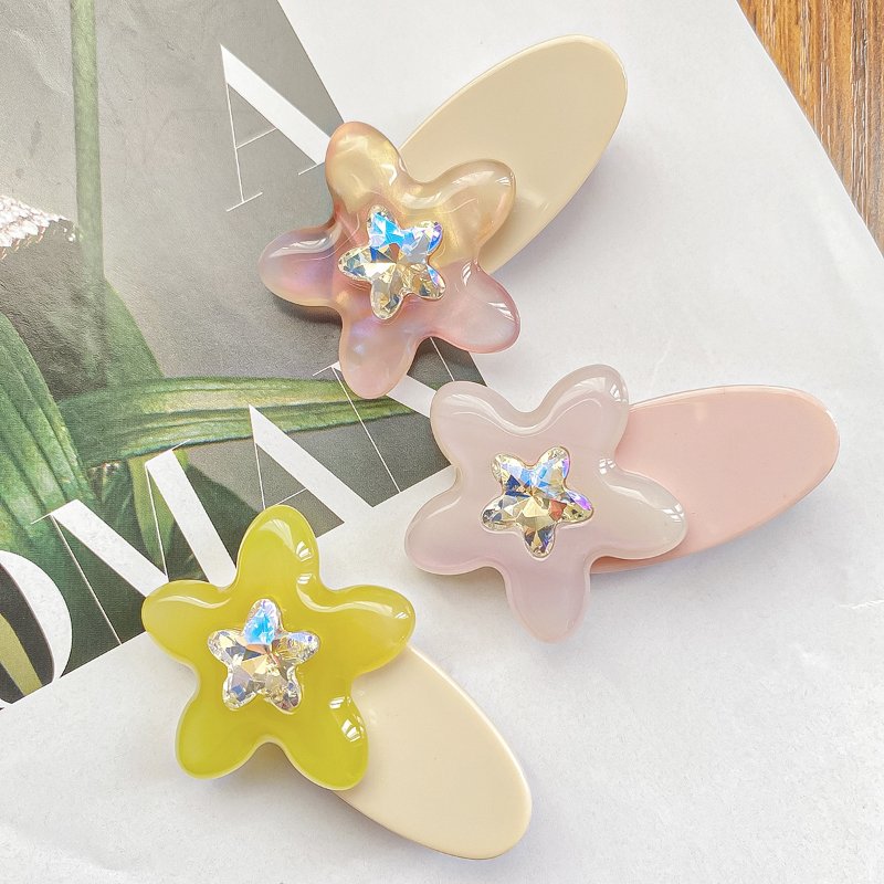 Cute Little Star Acetic Acid Duckbill Side Hair Bangs Accessory