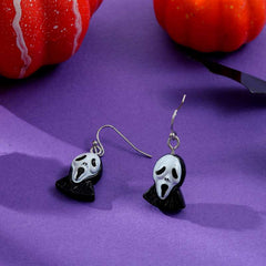 Halloween wizard hat pumpkin vampire mask earrings accessories
