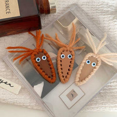 Funny turnip children's hair accessories simple cute hairpin handwoven wool side clip cartoon headdress new women