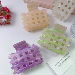 New hollow square clip simple high acetic acid clip French shark clip hair claw women hair accessories