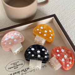 New acetic acid hair clip cute fashion mushroom clip small fresh claw clip small bangs clip the same hair accessories