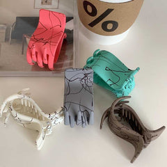 Small frosted spray hair clip Back hair clip for women's high ponytail hair clip