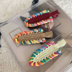 Rainbow Cute little shovel hair clip surfboard duck beak clip woolen yarn hair barrette