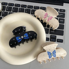 Fashion Delicate Acetate butterfly acetic acid clip back head clip temperament arc shark clip