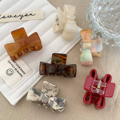 Korean new ins bow small claw clip simple small hair clip bangs shark clip acetic acid princess clip