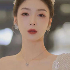 2023 new personality wings full diamond studs exaggerated shining star earrings temperament celebrity earrings