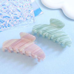 Summer new acetic acid light color series large claw clip simple fresh sweet temperament shark clip hair accessories