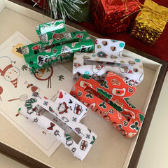 New Christmas claw hair clip Santa hat generous claw snowflake hair clip hair accessories back head shark clip