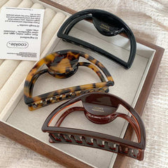 National acetate clip ins Wind Gold Standard temperament hair claw powder chocolate large claw clip round hair shark clip