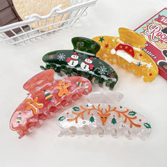 New Christmas hairpin Cartoon gingerbread Man clip coiffure Shark clip Accessories