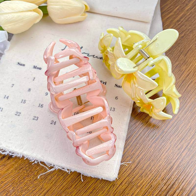 Fashion Flower Plumeria Large Shark Hair Clip Seaside Accessory