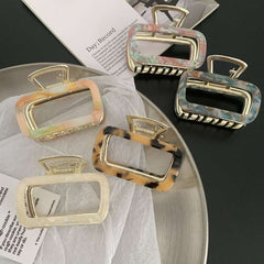 Simple square claw shark clip medium size hair clip back head disc hair clip children hair accessories