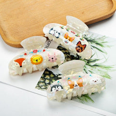 New Animal Print Fox Shark Clip Cute Cartoon PVC Hair Claw